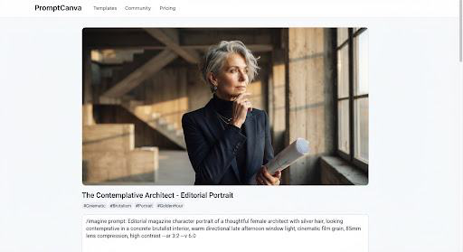 Editorial portrait of an architect by a window