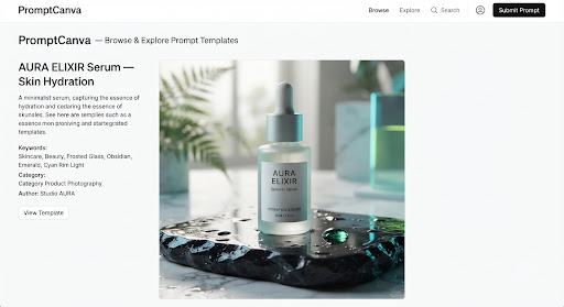 Cinematic product photo example