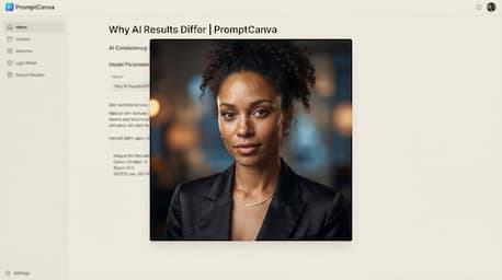 Editorial portrait example displayed in a prompt guide.